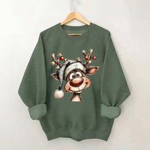 Retro Reindeer Merry Christmas Sweatshirt