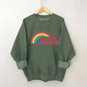 Teacher Reading Rainbow Sweatshirt