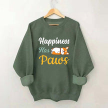 Happiness Has Paws Sweatshirt