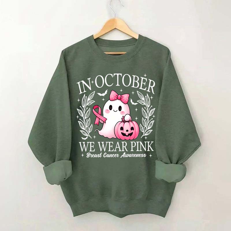 In October We Wear Pink Ghost Sweatshirt