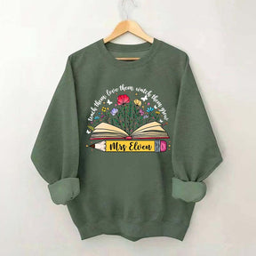 Custom Teacher Wildflower Sweatshirt