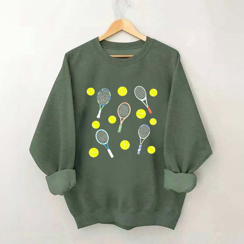 Tennis Balls & Tennis Racquets Sweatshirt