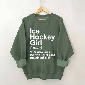 Ice Hockey Girl Sassy Sport Sweatshirt