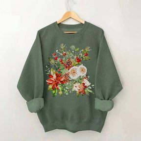 Vintage Christmas Floral Sweatshirt