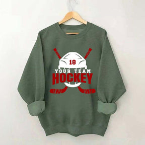 Custom Hockey Name Graphic Sweatshirt