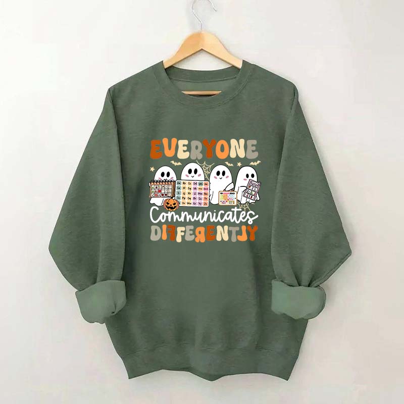 Halloween Everyone Communicates Differently Sweatshirt