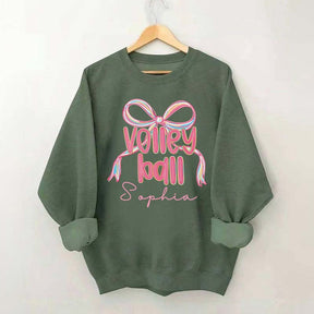 Personalized Volleyball Bow Sweatshirt