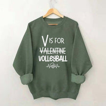 V is for Valentine Volleyball Sweatshirt