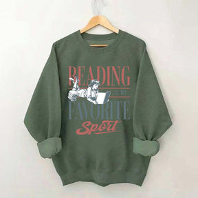 Vintage Reading Is My Favorite Sport Sweatshirt