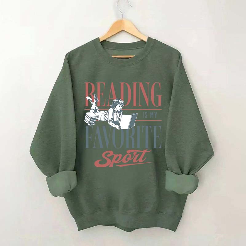 Vintage Reading Is My Favorite Sport Sweatshirt