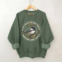 Radical Compassion Floral Bird Sweatshirt