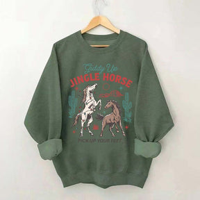 Giddy Up Jingle Horse Christmas Sweatshirt