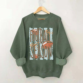 Trendy Stripes Football Mom Sweatshirt