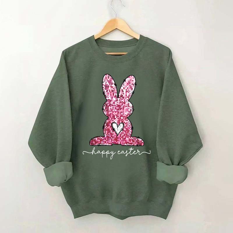 Pink Happy Easter Sweatshirt
