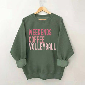 Weekend Coffee Volleyball Pink Sweatshirt