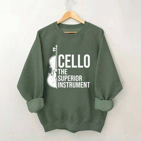 Cello Superior Instrument Music Sweatshirt