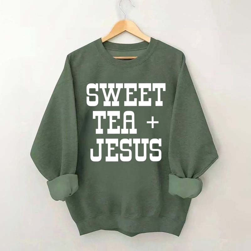 Sweet Tea + Jesus Minimalist Swatshirt