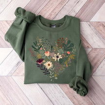 Retro Floral Heart All You Need Is Love Sweatshirt