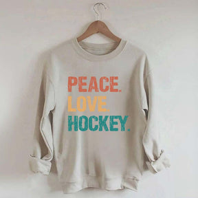 Peace Love Hockey Sweatshirt