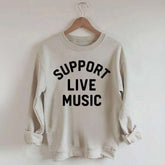 Support Live Music Vintage Sweatshirt