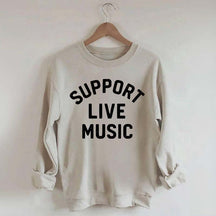Support Live Music Vintage Sweatshirt