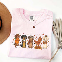 Dachshund Fall Cozy Season Pumpkin T-Shirt