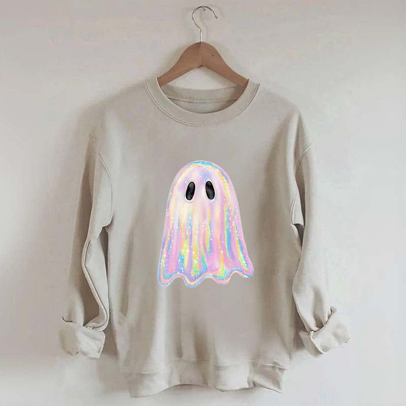 Retro Disco Iridescent Ghost Sweatshirt