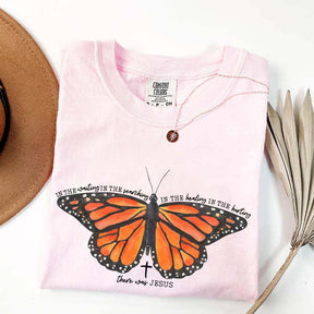 There Was Jesus Religious Butterfly T-Shirt