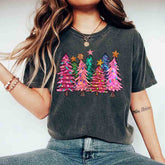 Merry And Bright Pink Christmas Tree T-Shirt