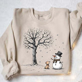 Cute Snowman Dog Lover Sweatshirt