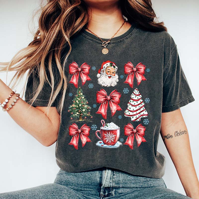 Christmas Coquette Bow T-Shirt