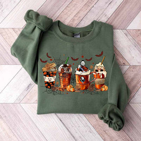 Skeleton Coffee Cups Skull Sweatshirt