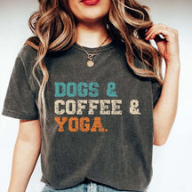 Dogs Coffee Yoga T-Shirt