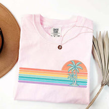 Retro Sun Summer Stripes T-Shirt