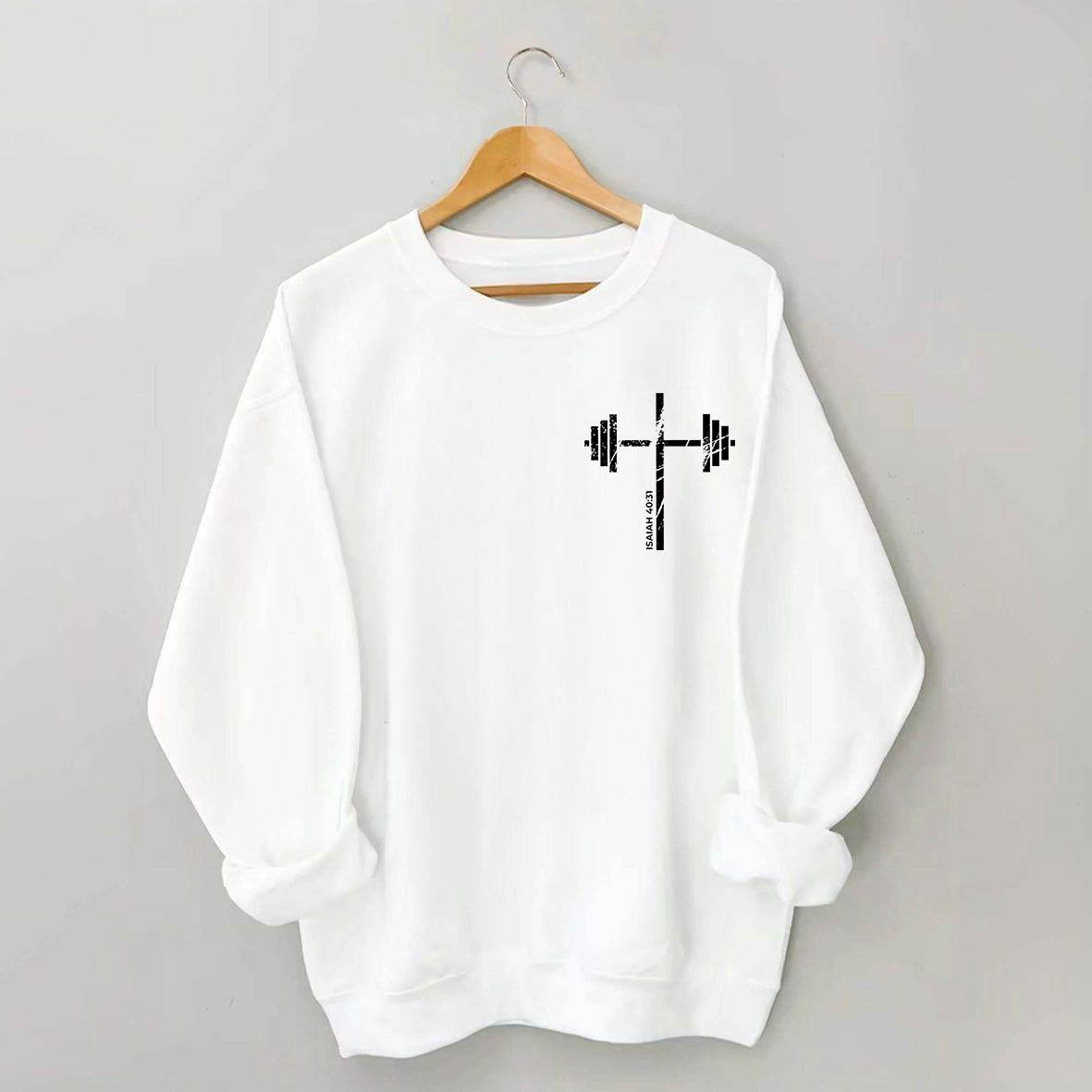 Lift Heavy Pray Hard Religious Gym Sweatshirt