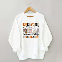 Halloween Everyone Communicates Differently Sweatshirt