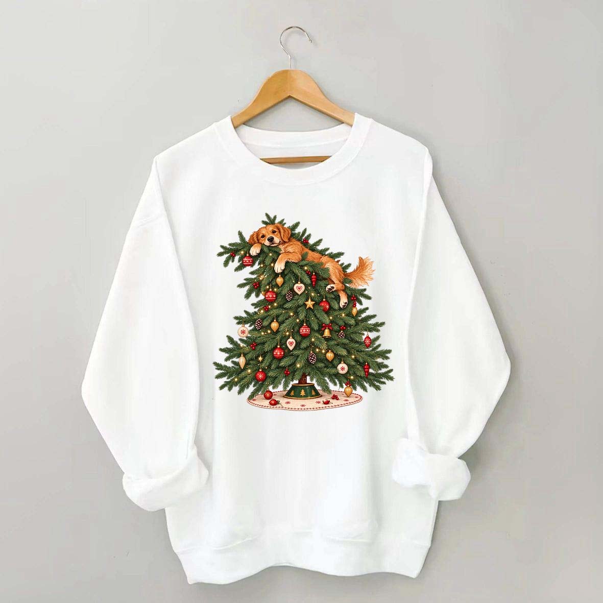 Christmas Tree Dogs Cute Sweatshirt