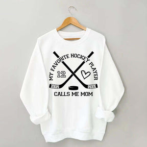Hockey Mom Jersey Number Sweatshirt