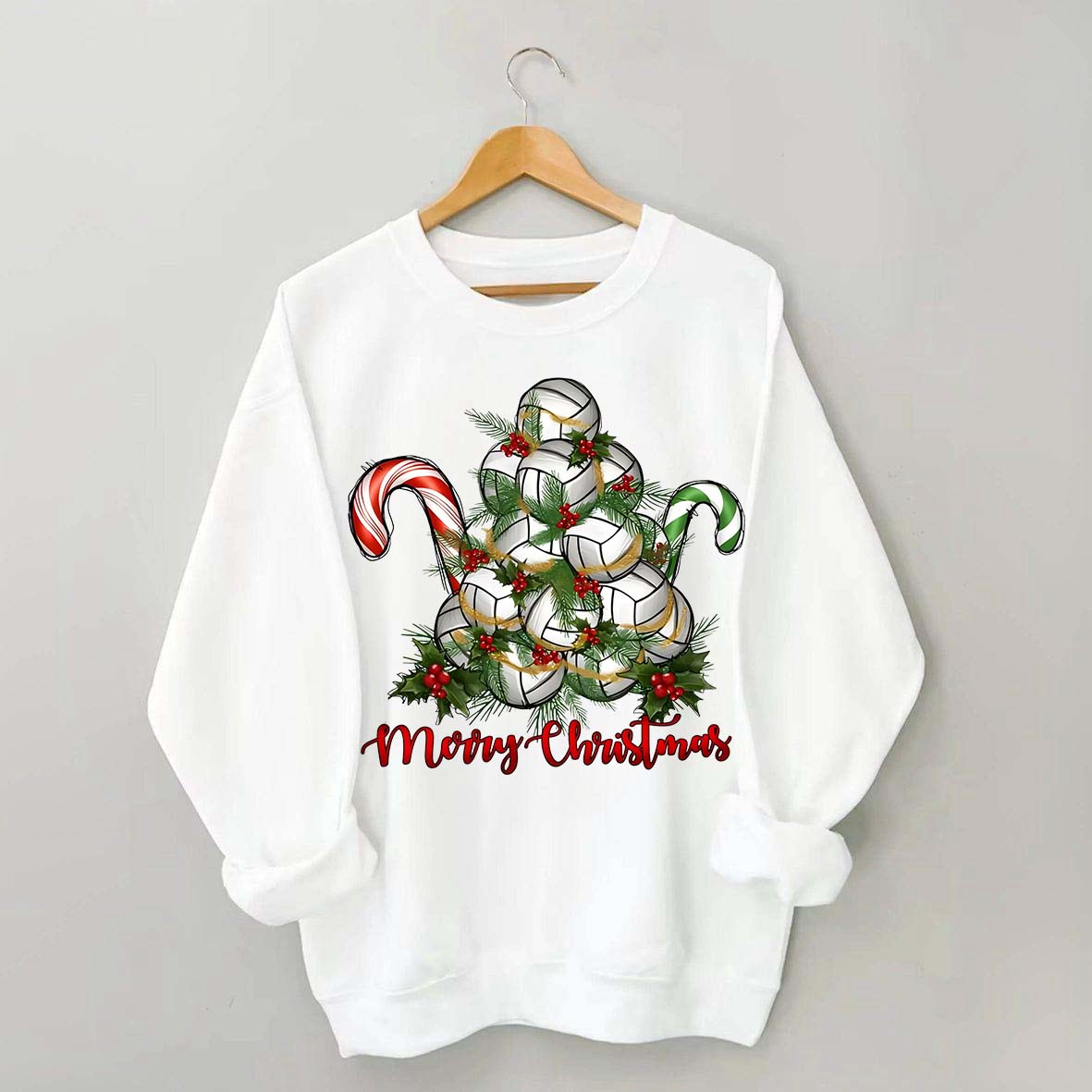 Volleyball Christmas Merry Xmas Sweatshirt