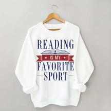 Reading Is My Favorite Sport Librarian Lover Sweatshirt