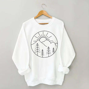 Adventure Mountain Sunshine Graphic Sweatshirt