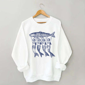Vintage Tinned Fish Mermaid Sweatshirt