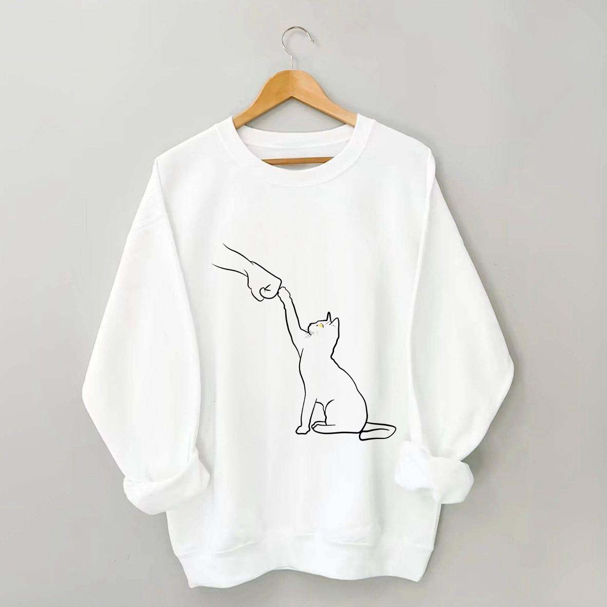 Cute Cat Fist Bump Lover Sweatshirt