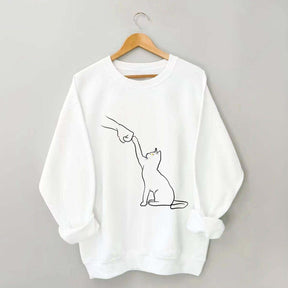 Cute Cat Fist Bump Lover Sweatshirt