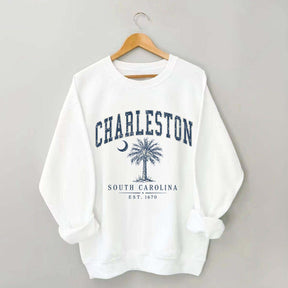 Retro Charleston South Carolina Palm Tree Sweatshirt