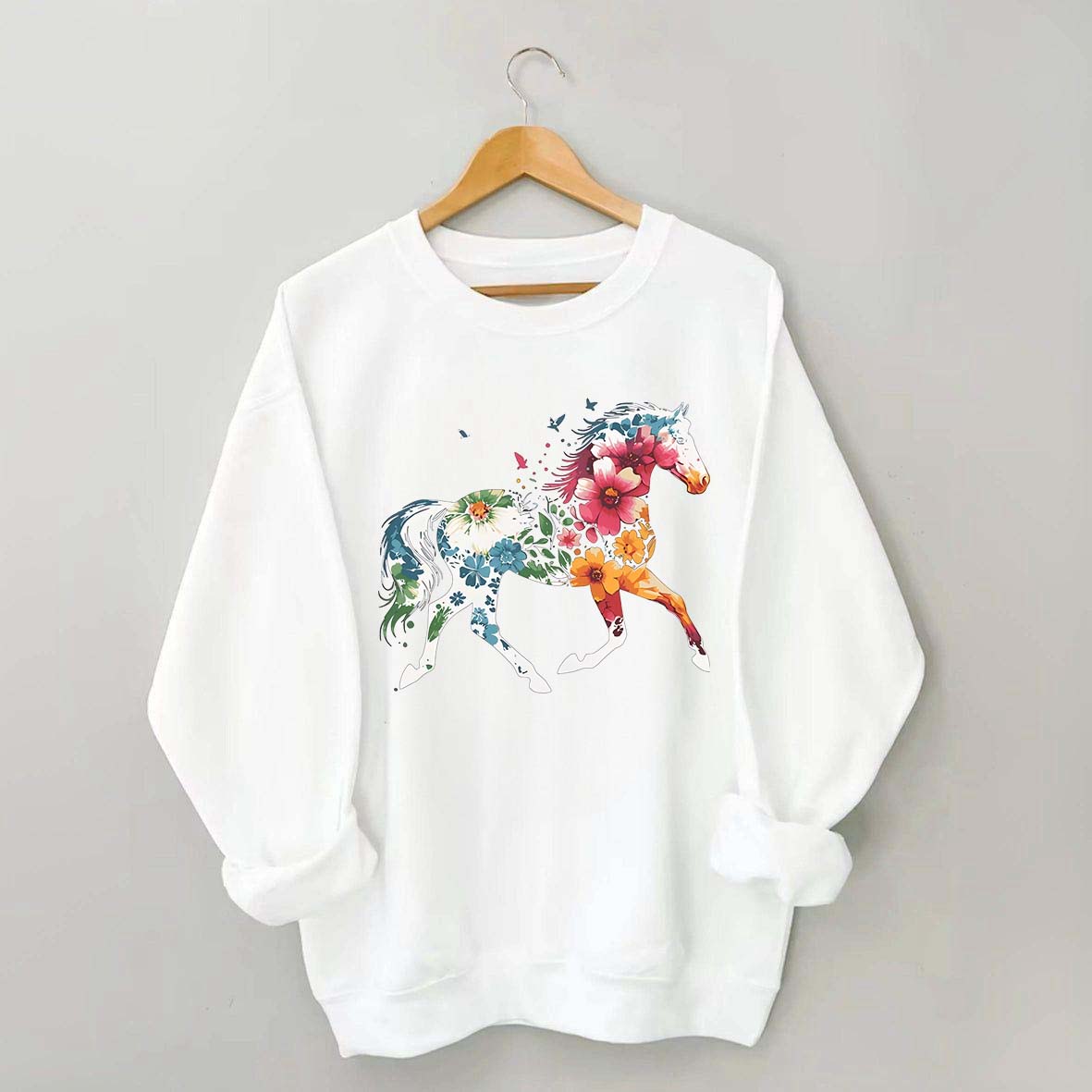 Floral Horse Wildflower Sweatshirt