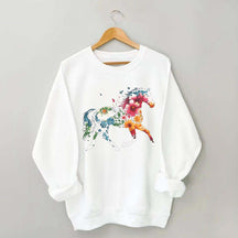 Floral Horse Wildflower Sweatshirt