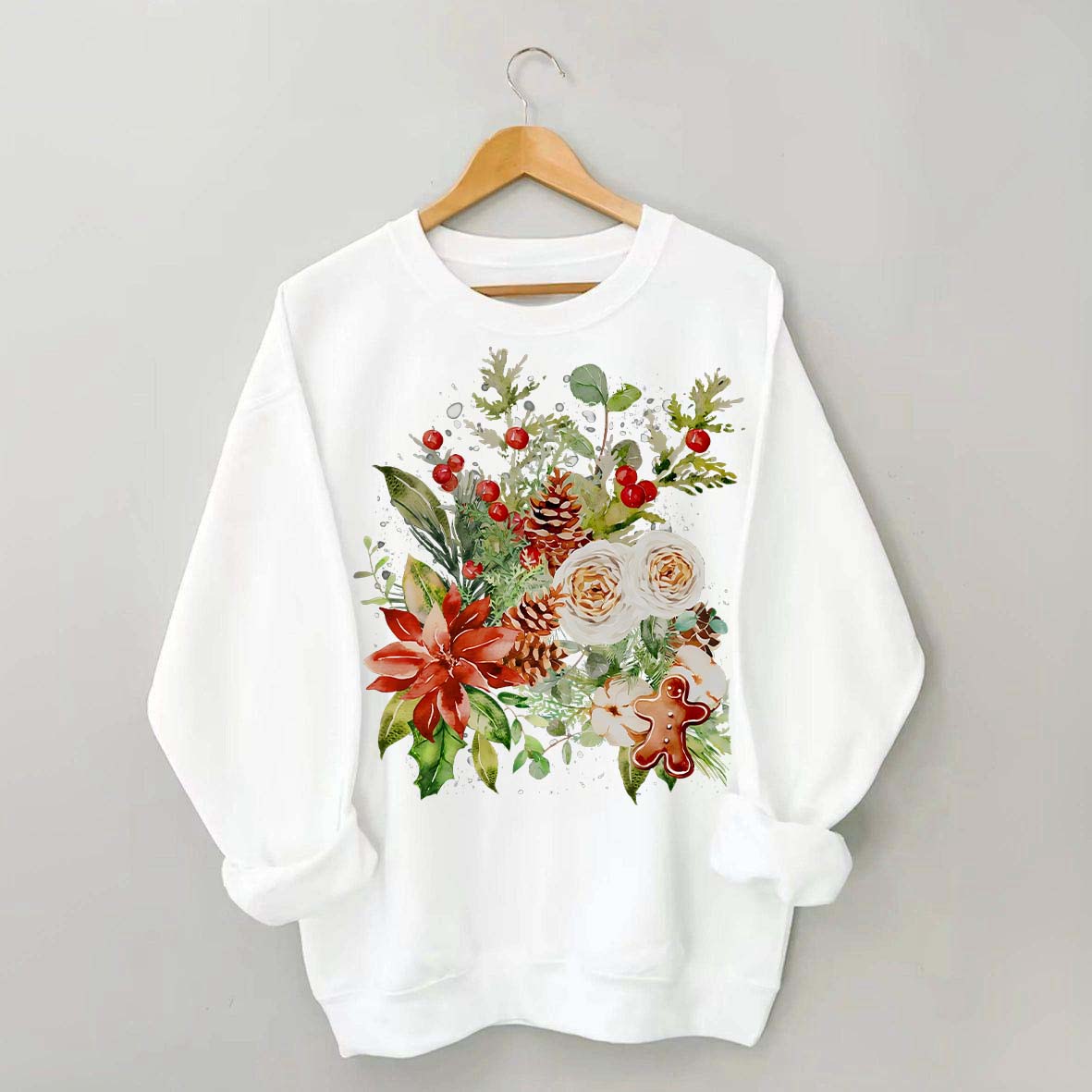 Vintage Christmas Floral Sweatshirt