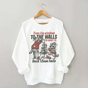 Humorous Holiday Funny Raccoon Christmas Sweatshirt