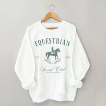 Custom Horse Equestrian Social Club Sweatshirt